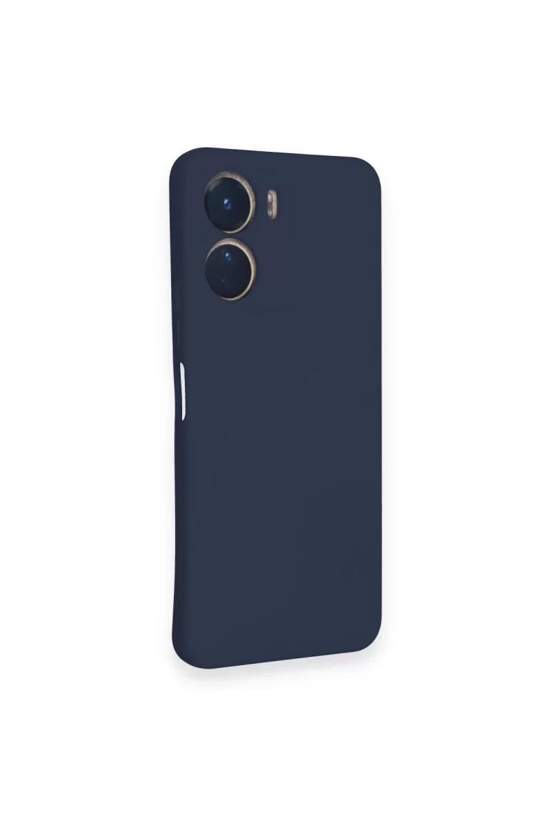 Newface Vivo Y16 Kılıf Nano içi Kadife Silikon - Lacivert