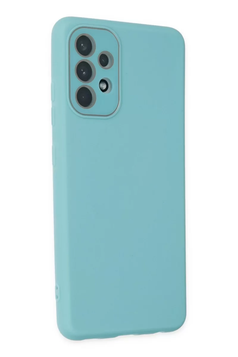 Newface Samsung Galaxy A33 5G Kılıf Lansman Glass Kapak - Turkuaz