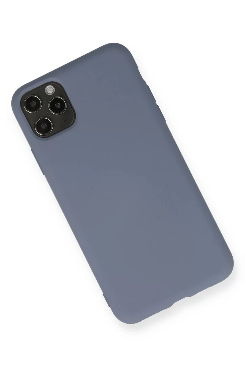 Newface Apple iPhone 11 Pro Max Kılıf Nano içi Kadife Silikon - Gri