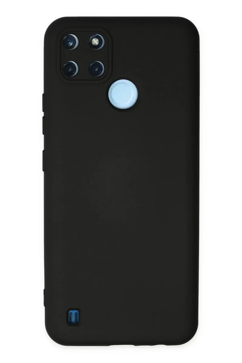 Newface Realme C25Y Kılıf Nano içi Kadife Silikon - Siyah