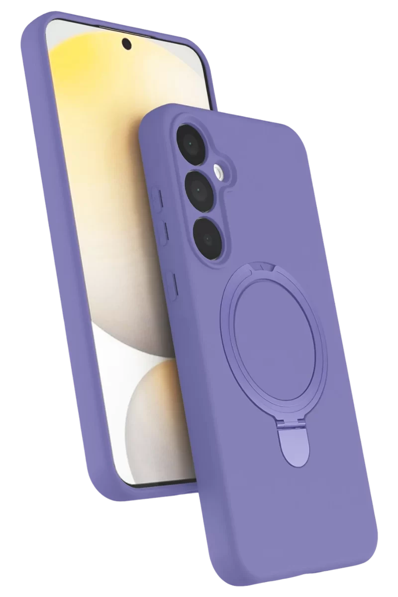 Newface Samsung Galaxy A55 5G Regal Magsafe Standlı Kapak - Lila