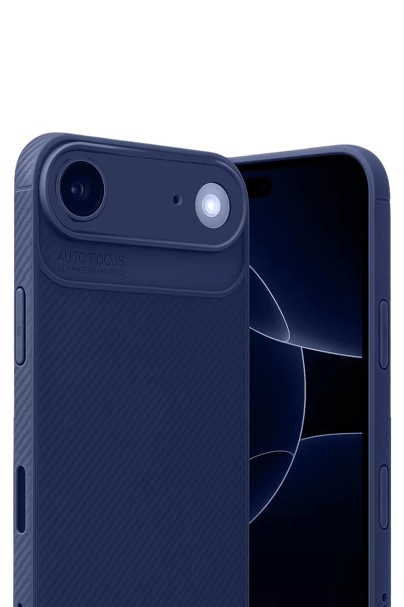 Newface Apple iPhone 17 Air Auto Focus Karbon Kapak - Lacivert