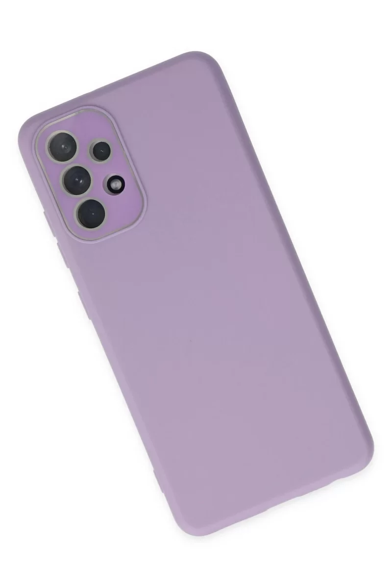 Newface Samsung Galaxy A33 5G Kılıf Lansman Glass Kapak - Lila