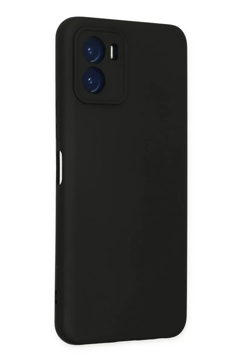Newface Vivo Y15S Kılıf Nano içi Kadife Silikon - Siyah