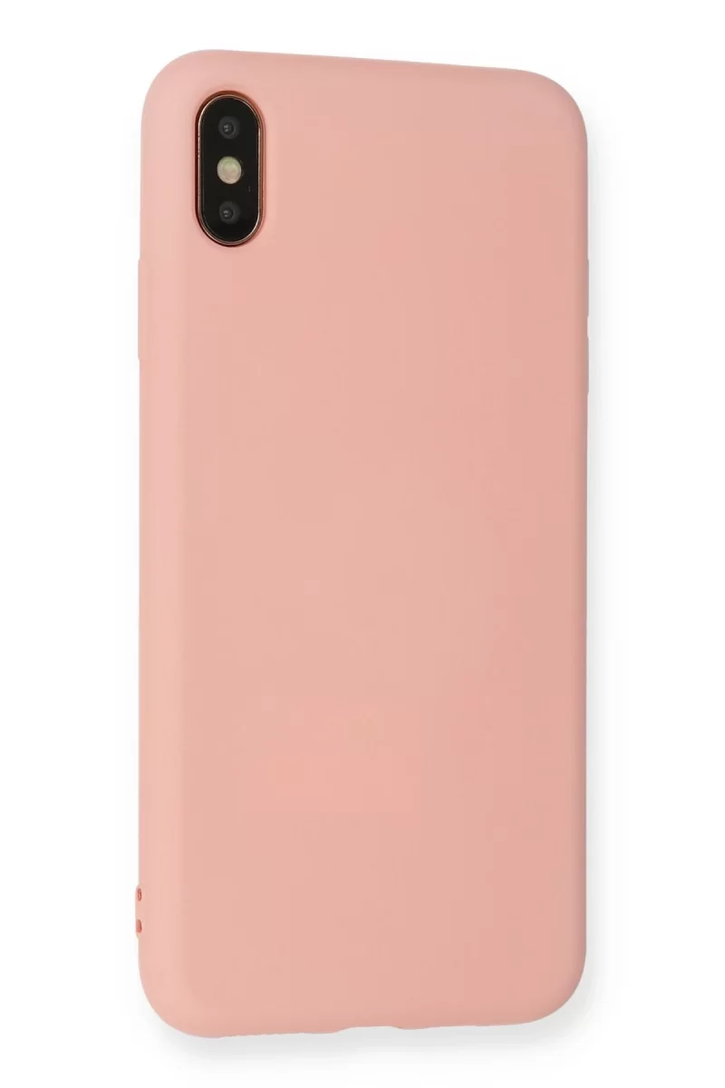 Newface Apple iPhone XS Max Kılıf Nano içi Kadife Silikon - Pembe