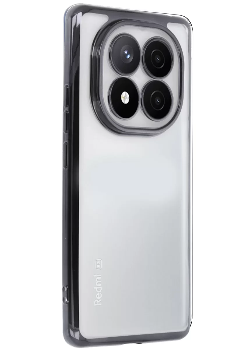 Newface Xiaomi Redmi Note 14 Pro 5G Kılıf Razer Lensli Silikon - Siyah