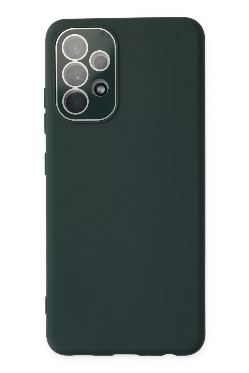 Newface Samsung Galaxy A33 5G Kılıf Lansman Glass Kapak - Koyu Yeşil