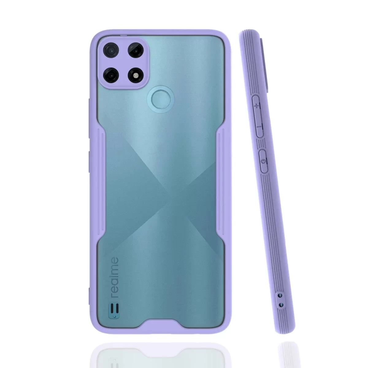 Newface Realme C25Y Kılıf Platin Silikon - Lila