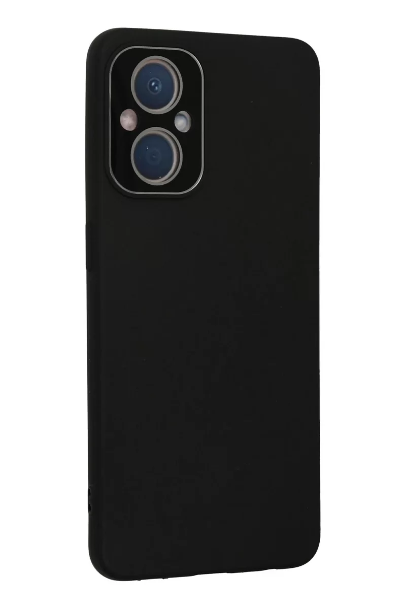 Newface Oppo Reno 7 Lite Kılıf Lansman Glass Kapak - Siyah
