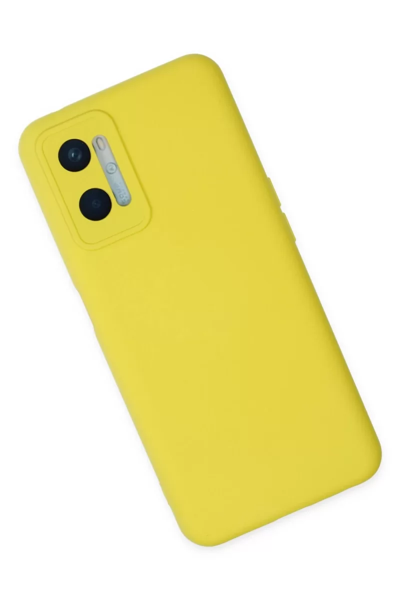 Newface Oppo A96 Kılıf Nano içi Kadife Silikon - Sarı