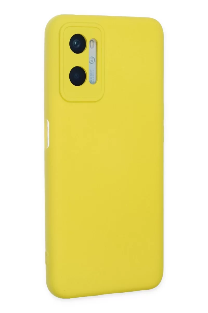 Newface Oppo A96 Kılıf Nano içi Kadife Silikon - Sarı