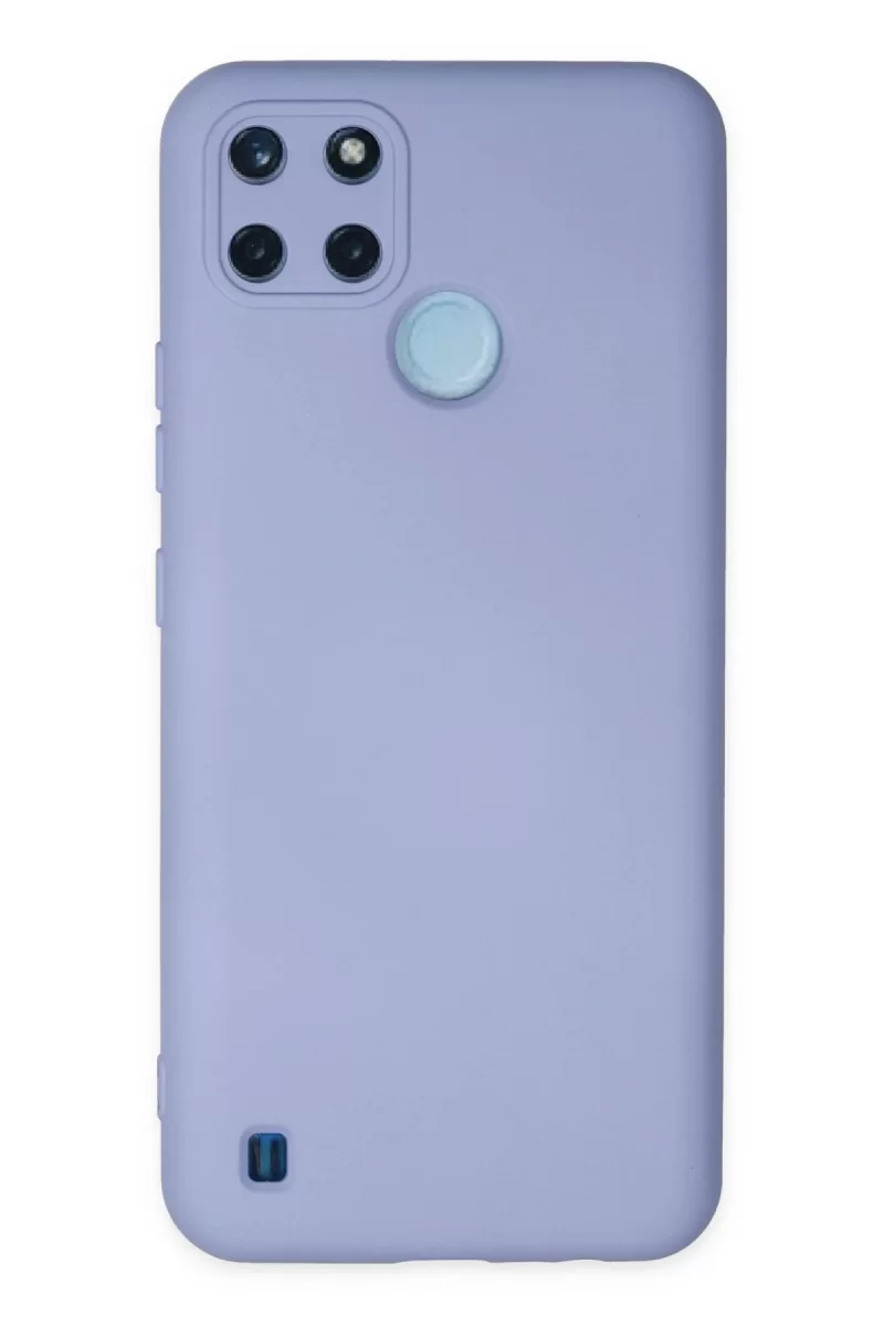 Newface Realme C25Y Kılıf Nano içi Kadife Silikon - Lila