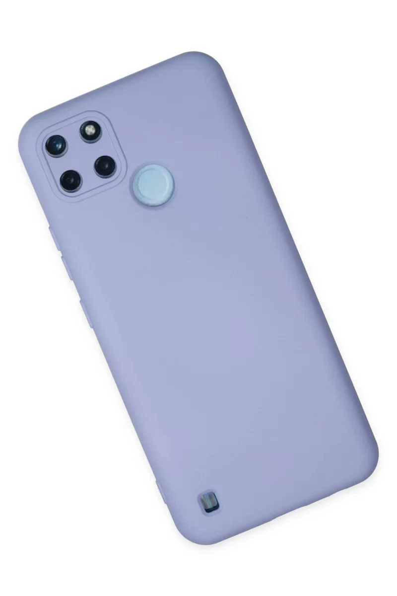 Newface Realme C25Y Kılıf Nano içi Kadife Silikon - Lila