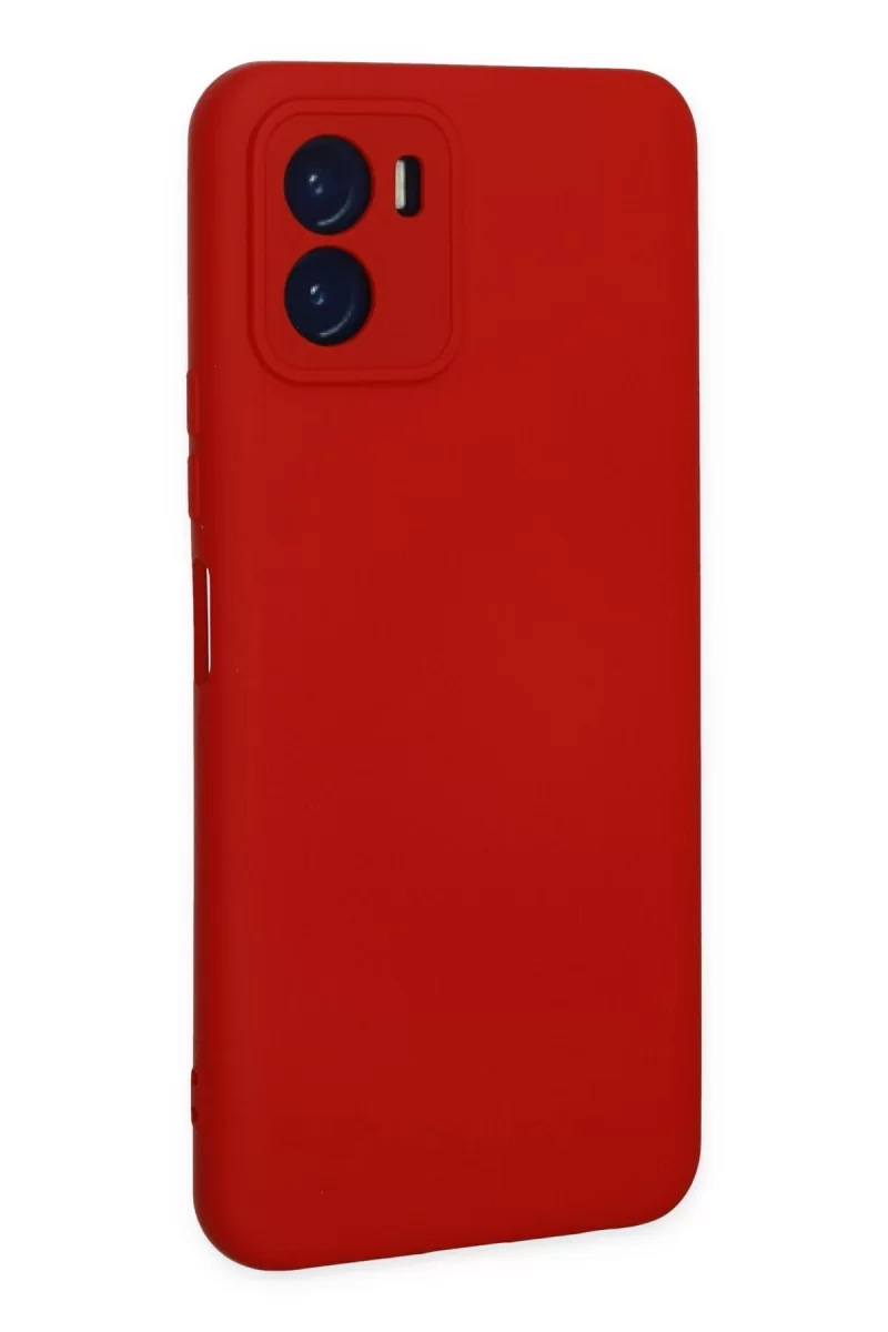 Newface Vivo Y15S Kılıf Nano içi Kadife Silikon - Kırmızı