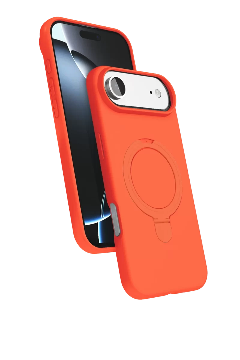 Newface Apple iPhone 17 Air Regal Magsafe Standlı Kapak - Turuncu