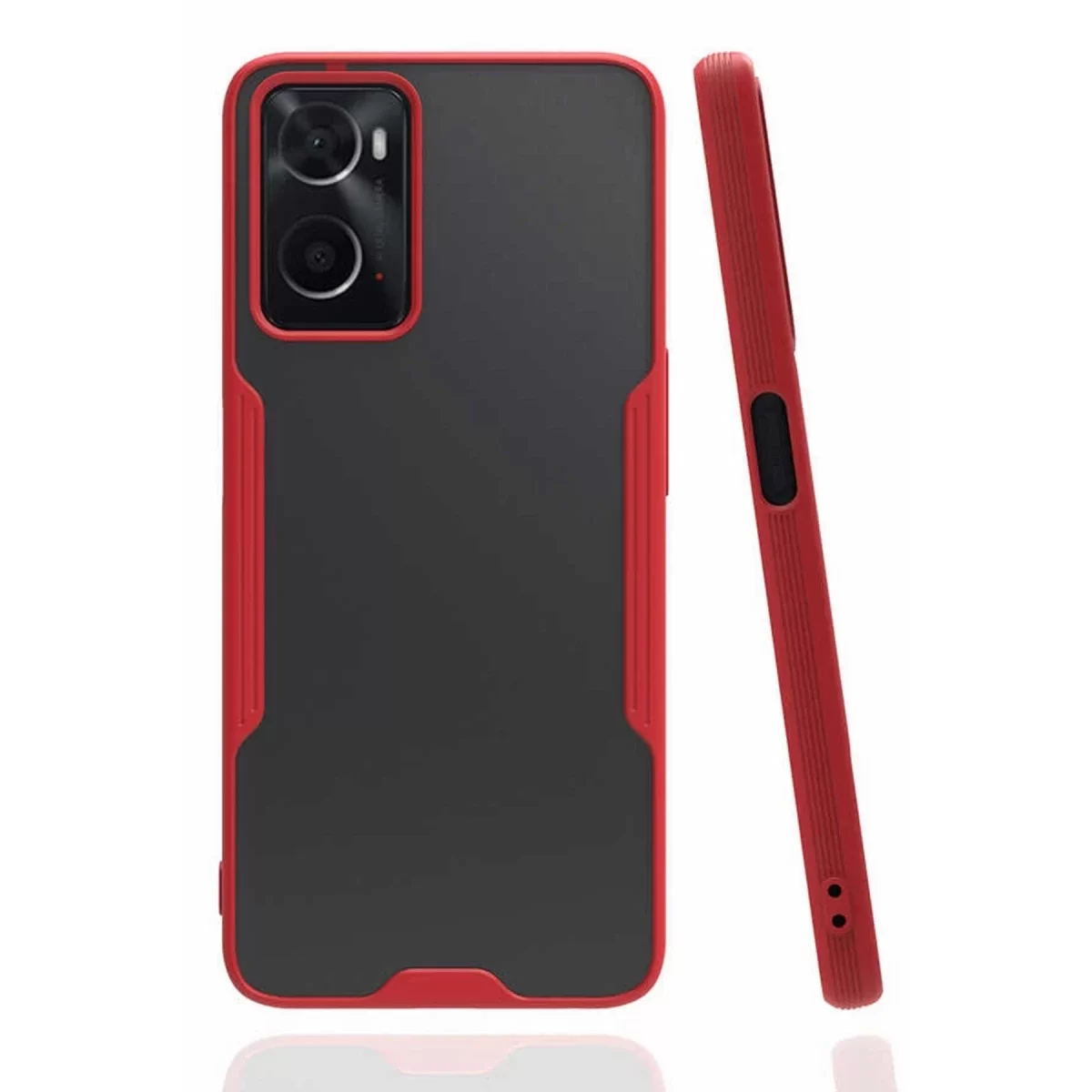 Newface Oppo A96 Kılıf Platin Silikon - Kırmızı