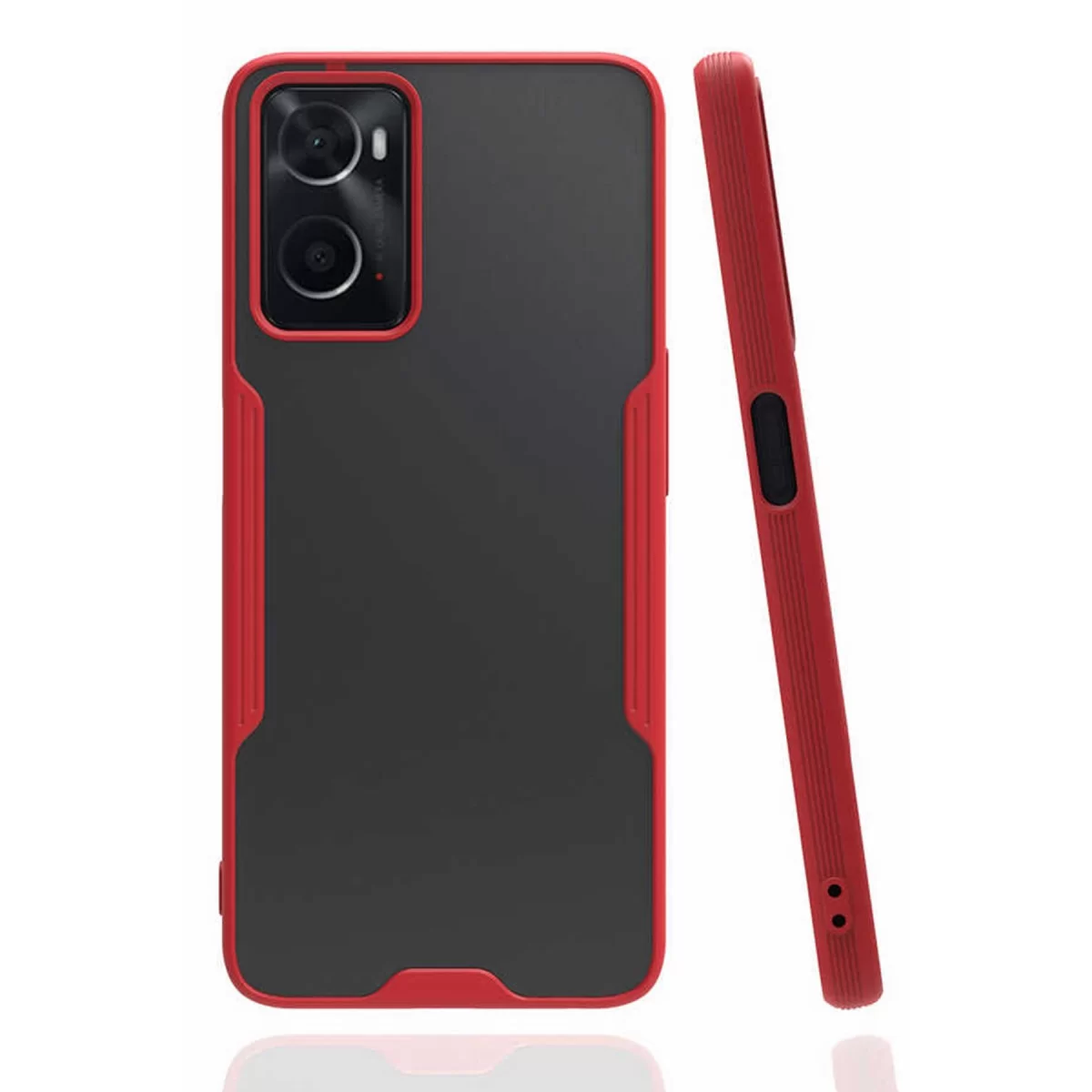 Newface Oppo A96 Kılıf Platin Silikon - Kırmızı