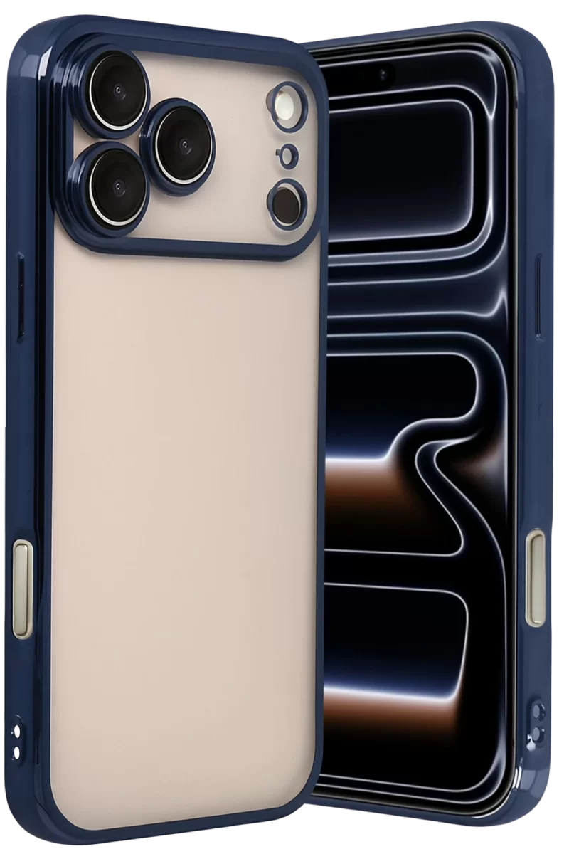 Newface Apple iPhone 17 Pro Razer Lensli Silikon - Lacivert