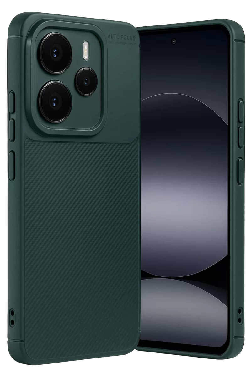 Newface Xiaomi Note 14 5G Auto Focus Karbon Kapak - Koyu Yeşil