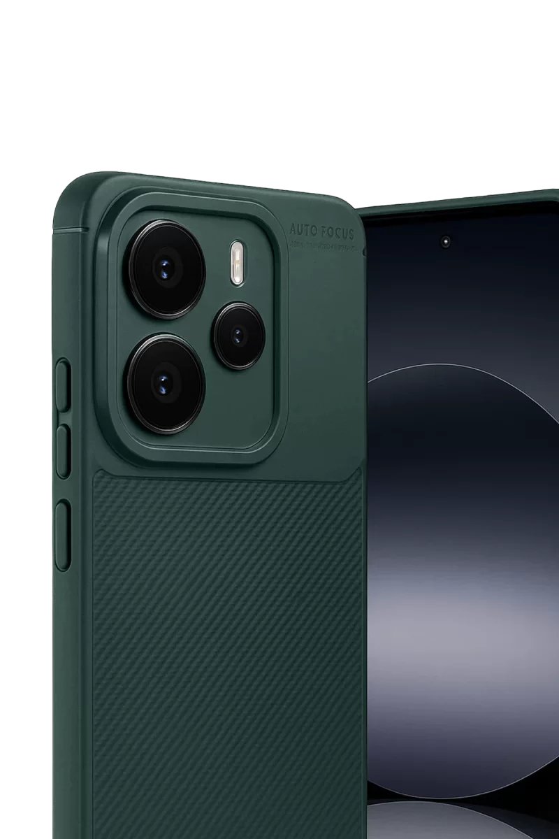 Newface Xiaomi Note 14 5G Auto Focus Karbon Kapak - Koyu Yeşil