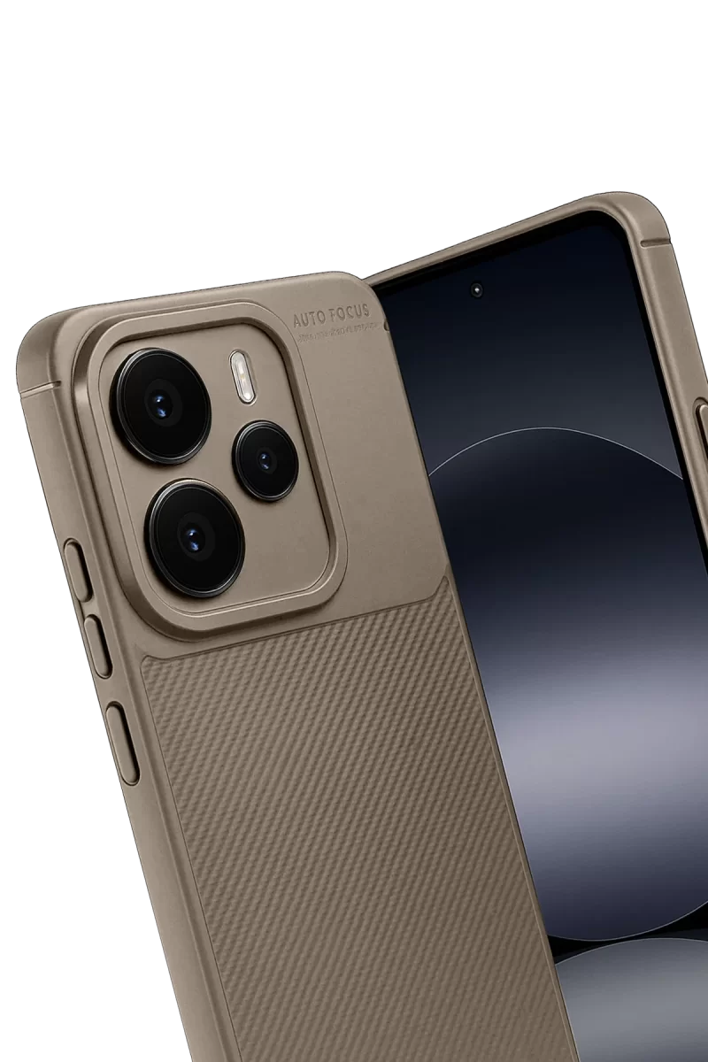 Newface Xiaomi Note 14 5G Auto Focus Karbon Kapak - Kahverengi