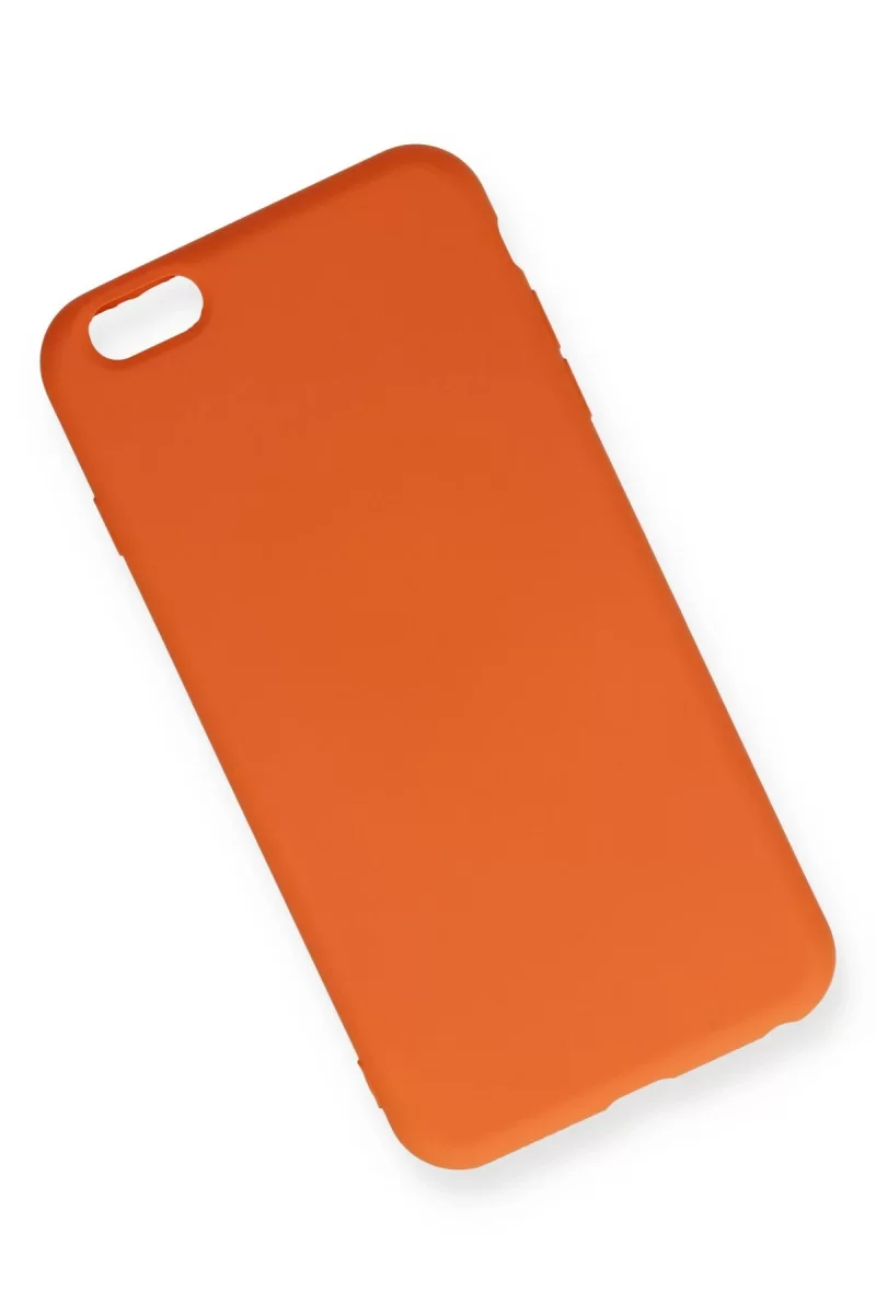 Newface Apple iPhone 6 Plus Kılıf Nano içi Kadife Silikon - Turuncu