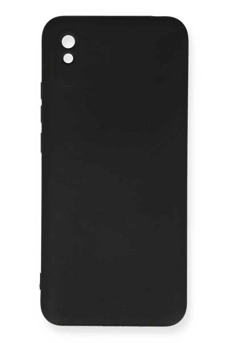 Newface Xiaomi Redmi 9A Kılıf Nano içi Kadife Silikon - Siyah