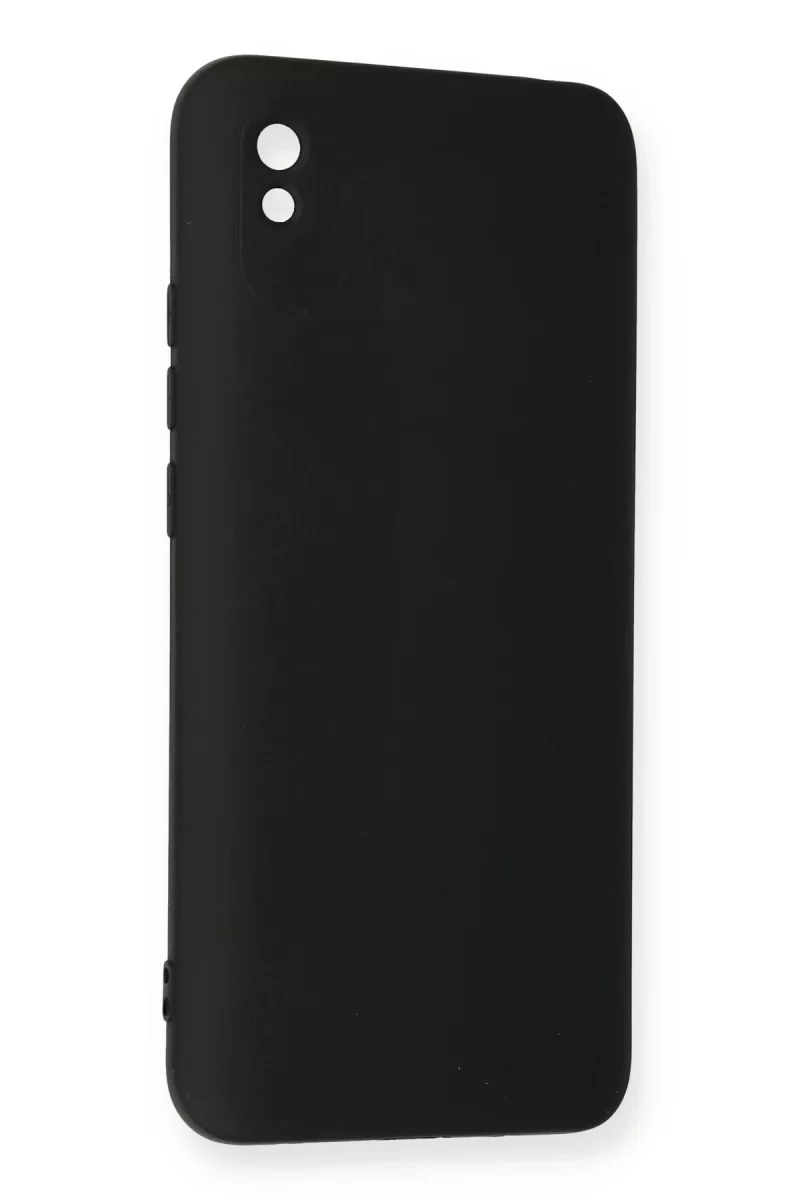Newface Xiaomi Redmi 9A Kılıf Nano içi Kadife Silikon - Siyah