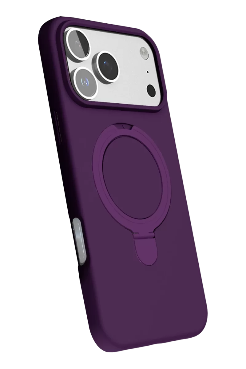 Newface Apple iPhone 17 Pro Max Regal Magsafe Standlı Kapak - Derin Mor