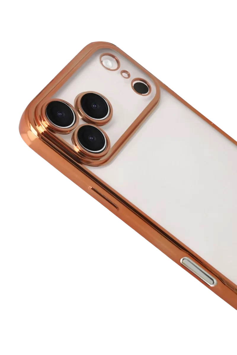 Newface Apple iPhone 17 Pro Razer Lensli Silikon - Turuncu