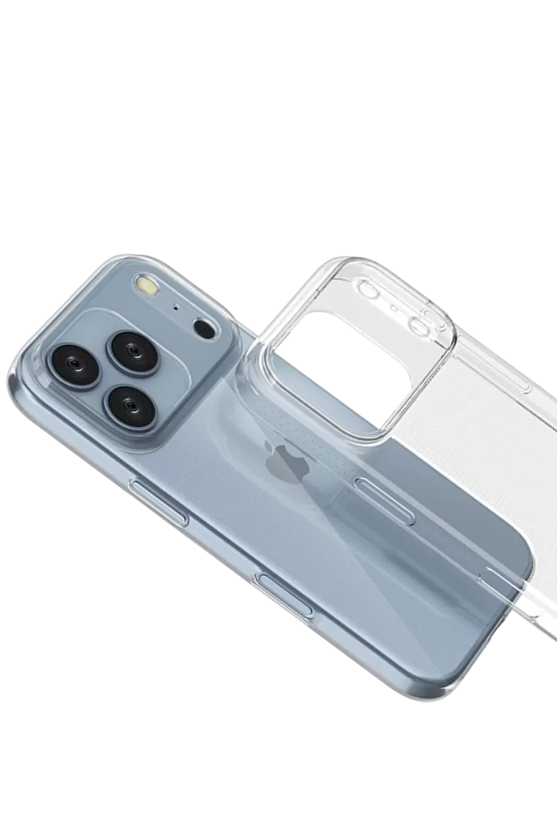 Newface Apple iPhone 17 Pro Lüx Şeffaf Silikon - Şeffaf