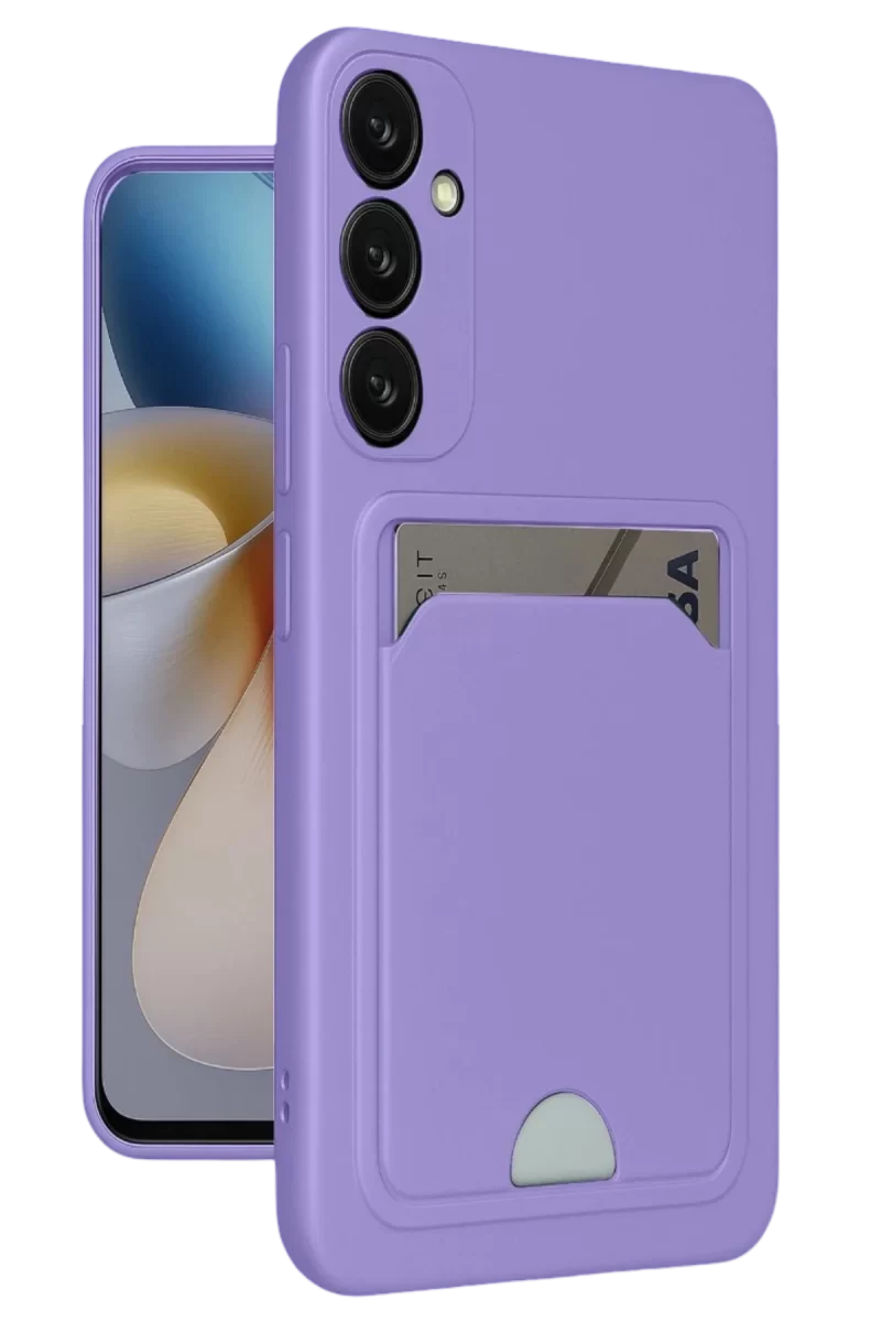 Newface Samsung Galaxy A16 5G Kılıf Kelvin Kartvizitli Silikon - Lila
