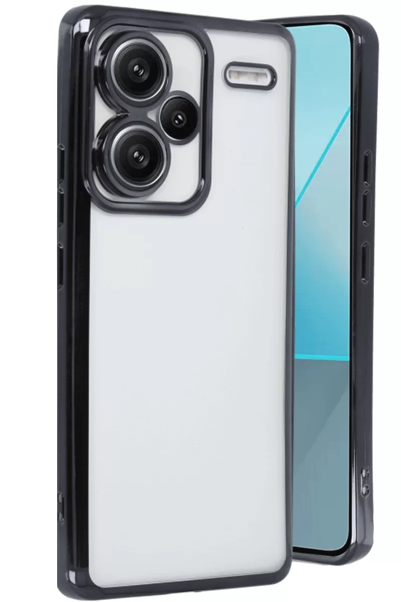 Newface Xiaomi Redmi Note 13 Pro Plus Kılıf Razer Lensli Silikon - Siyah