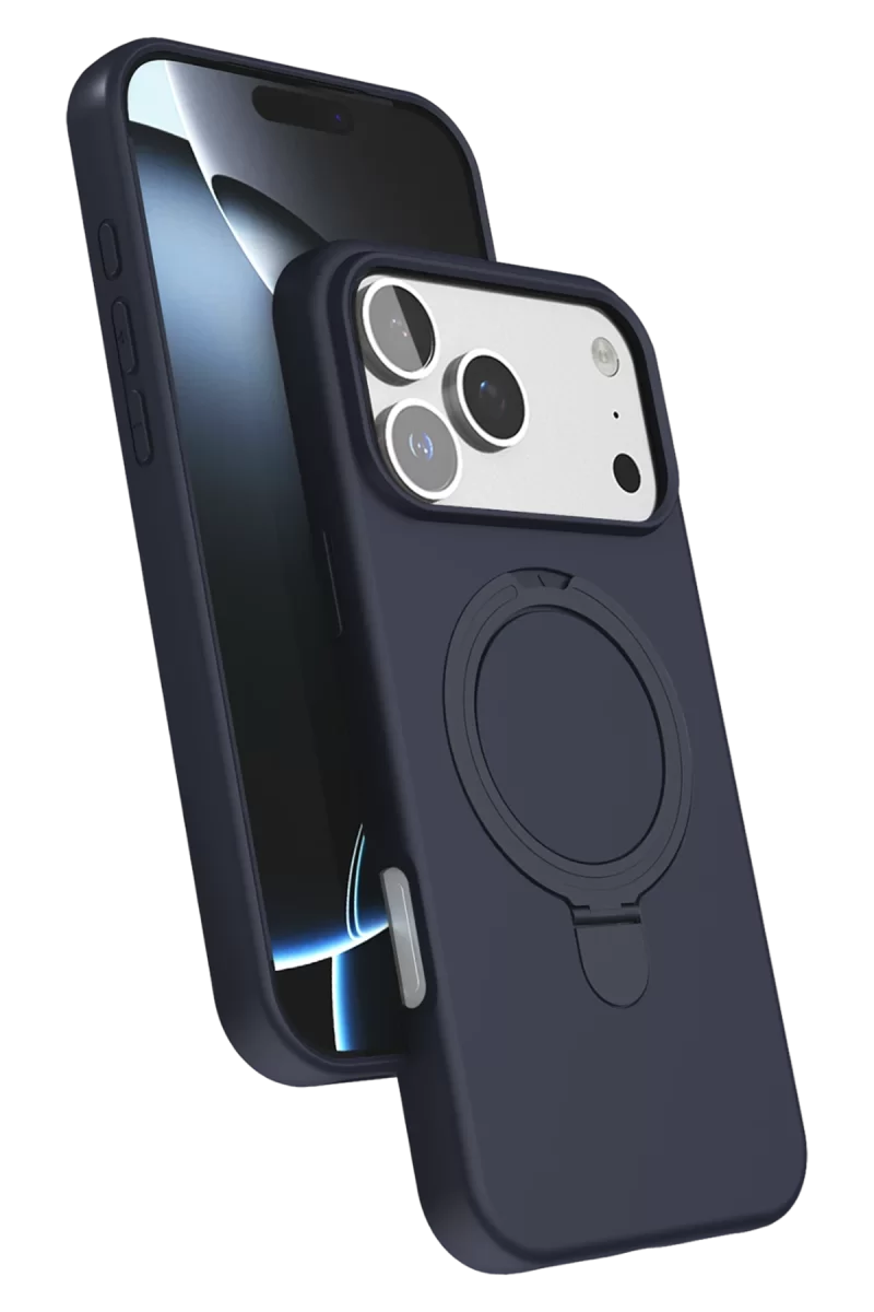 Newface Apple iPhone 17 Pro Max Regal Magsafe Standlı Kapak - Lacivert