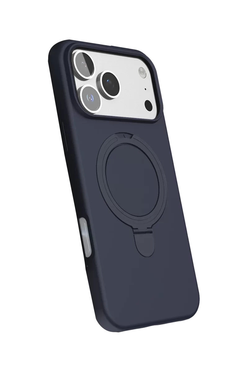 Newface Apple iPhone 17 Pro Max Regal Magsafe Standlı Kapak - Lacivert