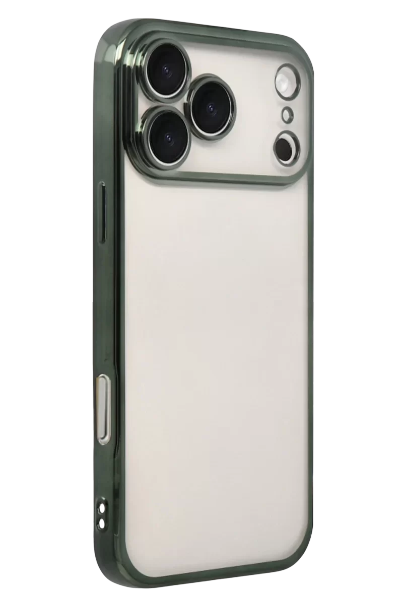 Newface Apple iPhone 17 Pro Razer Lensli Silikon - Yeşil