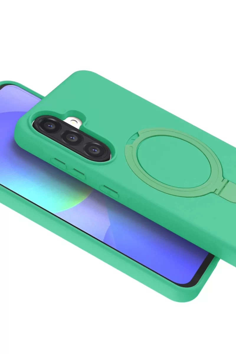 Newface Samsung Galaxy A36 Regal Magsafe Standlı Kapak - Yeşil