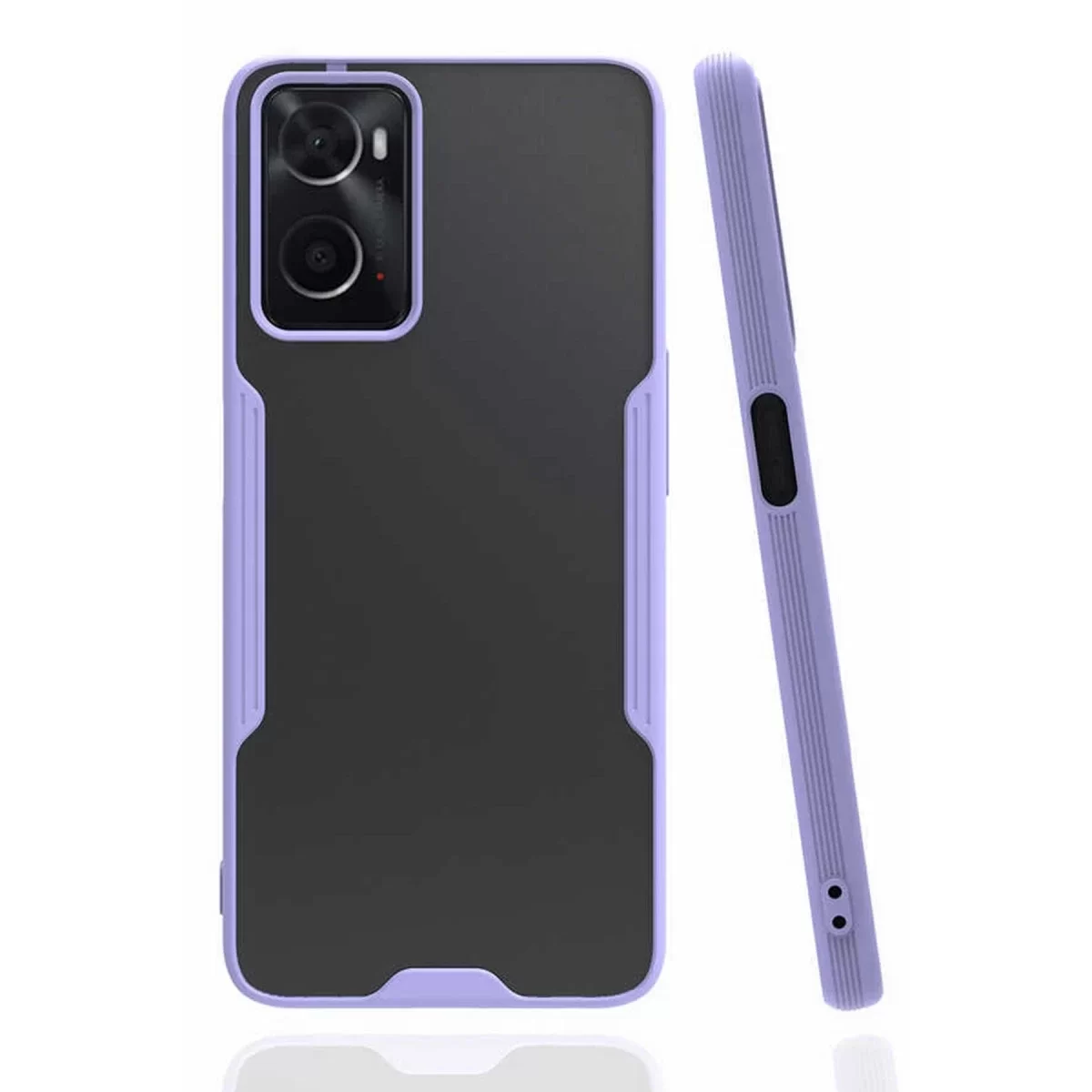 Newface Oppo A96 Kılıf Platin Silikon - Lila