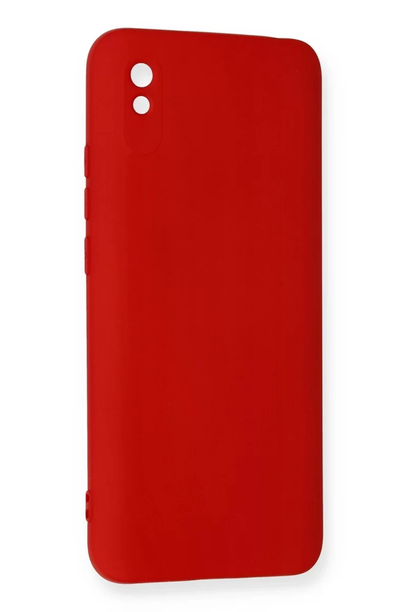 Newface Xiaomi Redmi 9A Kılıf Nano içi Kadife Silikon - Kırmızı