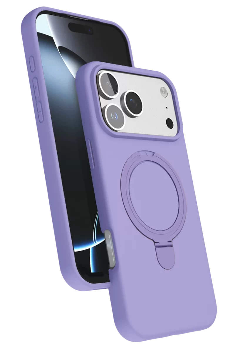 Newface Apple iPhone 17 Pro Max Regal Magsafe Standlı Kapak - Lila