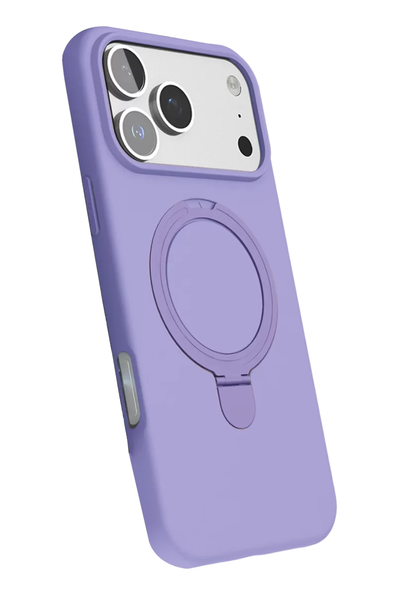 Newface Apple iPhone 17 Pro Max Regal Magsafe Standlı Kapak - Lila