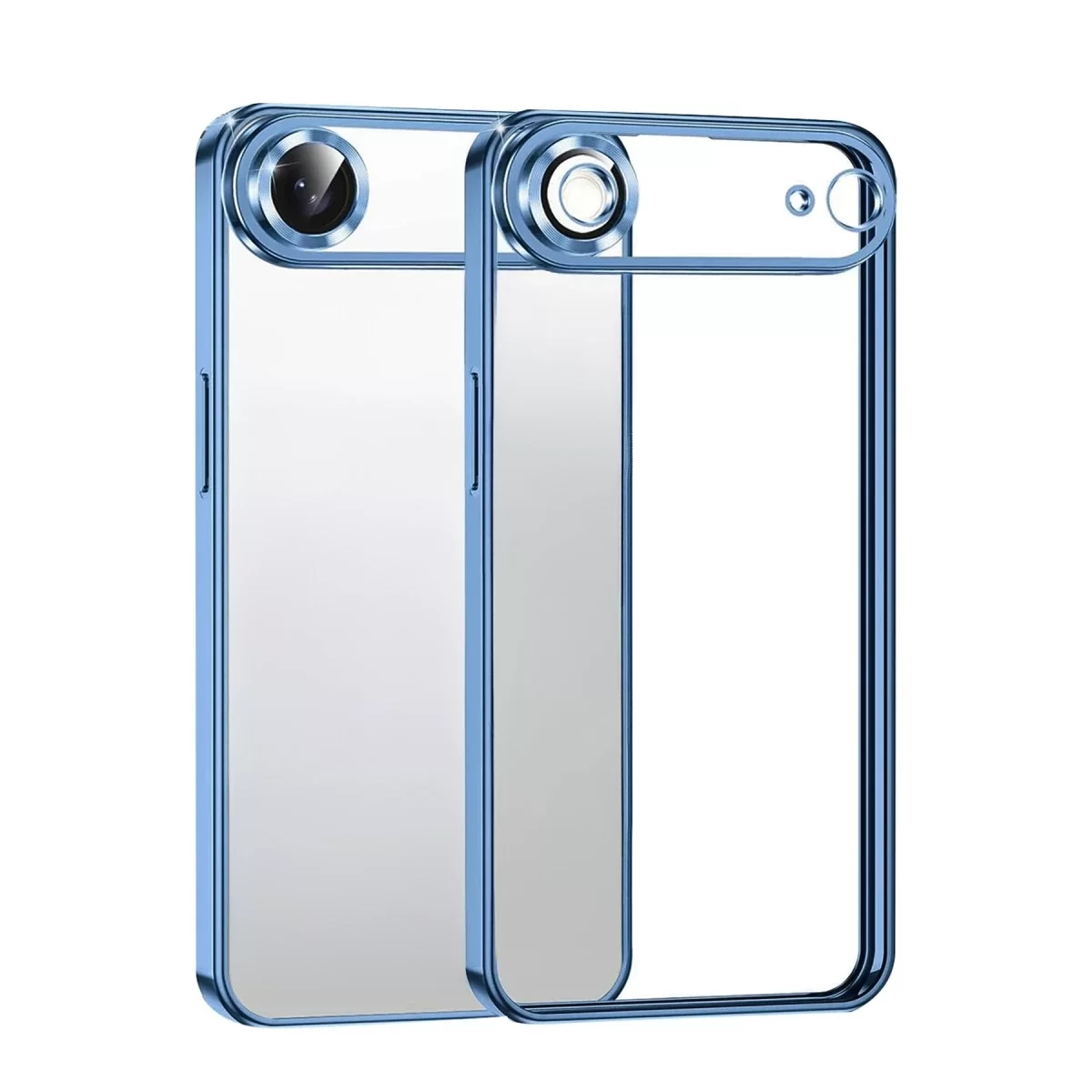 Newface Apple iPhone 17 Air Razer Lensli Silikon - Açık Mavi