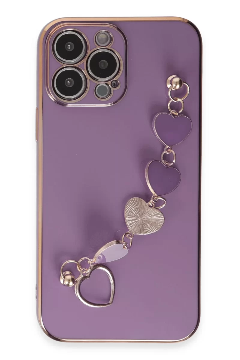 Newface Apple iPhone 13 Pro Max Kılıf Esila Silikon - Mor