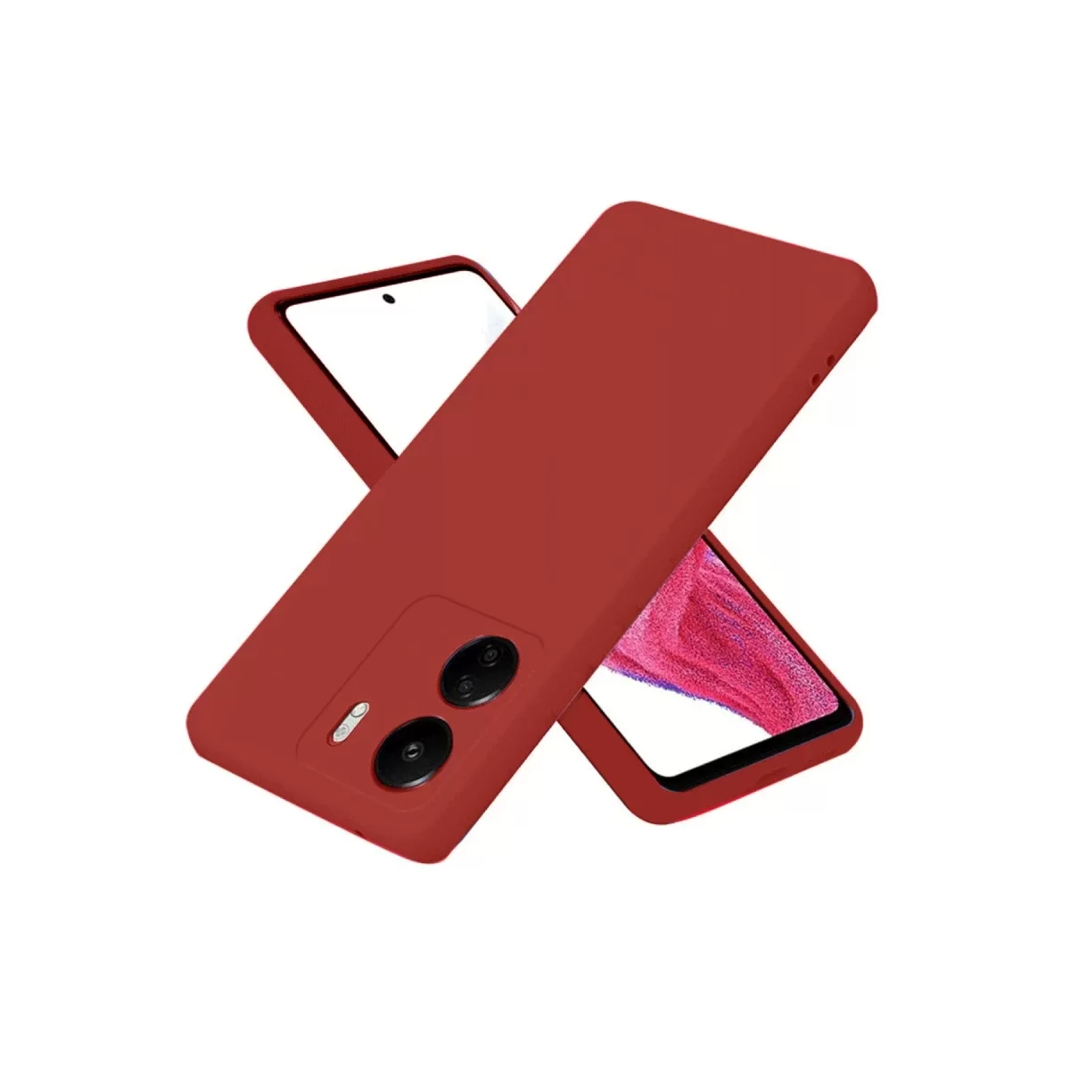 Newface Xiaomi Redmi 13C Kılıf First Silikon - Bordo