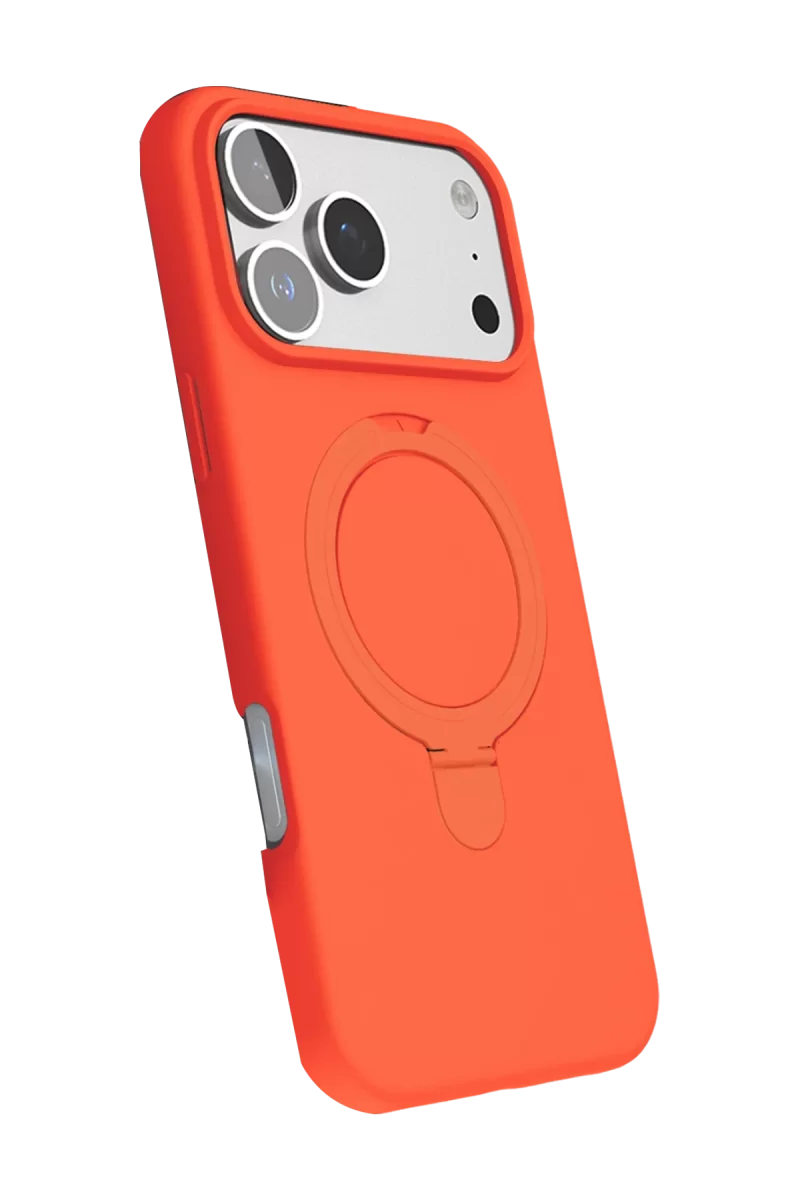 Newface Apple iPhone 17 Pro Max Regal Magsafe Standlı Kapak - Turuncu