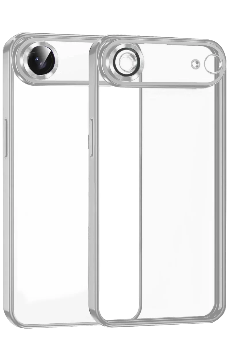 Newface Apple iPhone 17 Air Razer Lensli Silikon - Gümüş