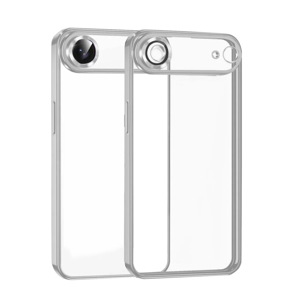 Newface Apple iPhone 17 Air Razer Lensli Silikon - Gümüş