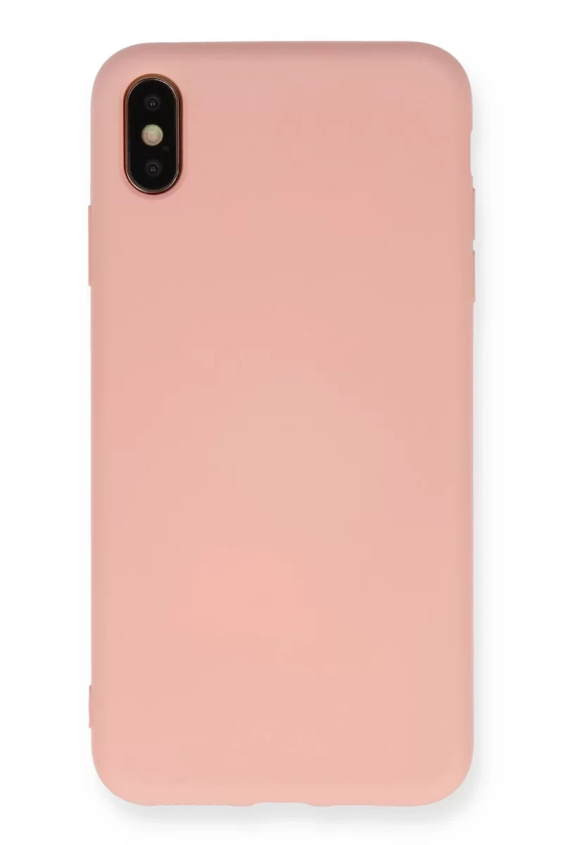 Newface Apple iPhone X Kılıf Nano içi Kadife Silikon - Pudra