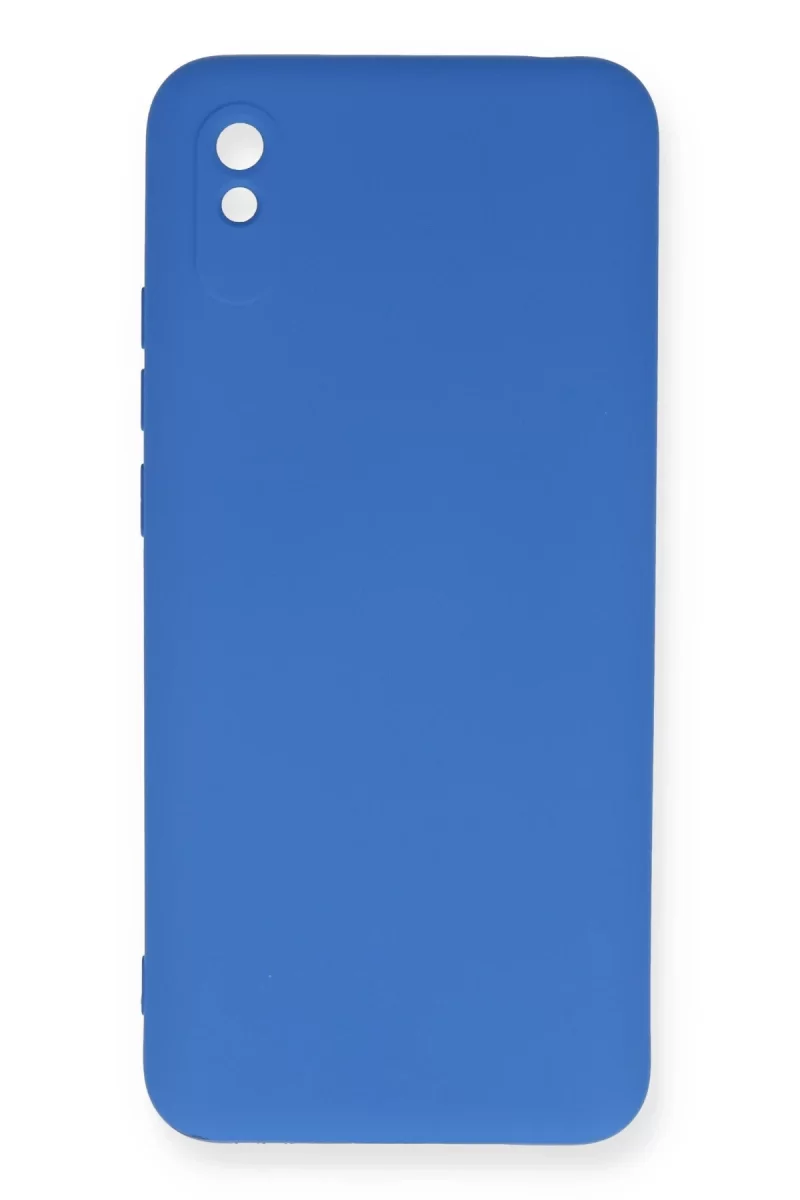 Newface Xiaomi Redmi 9A Kılıf Nano içi Kadife Silikon - Mavi