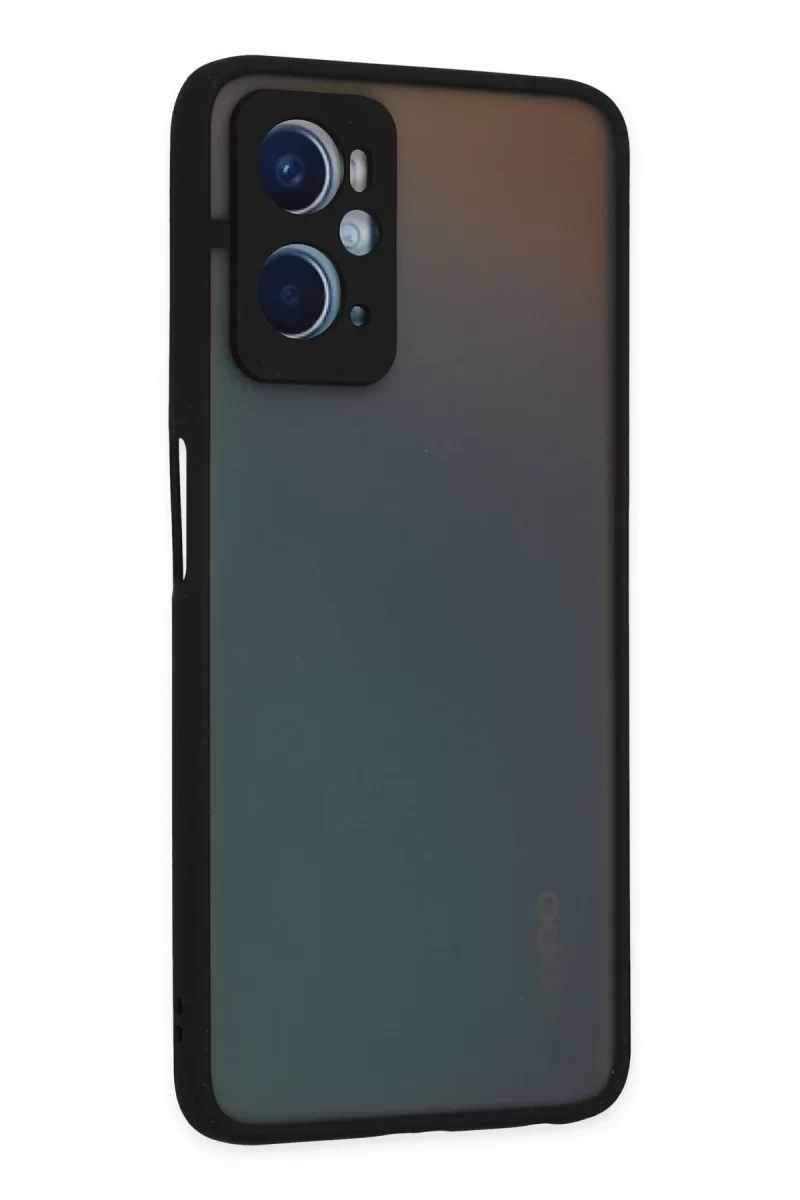 Newface Oppo A96 Kılıf Montreal Silikon Kapak - Siyah